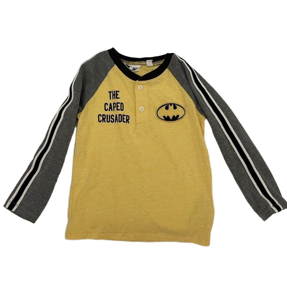 Gap Batman Size 3 Yellow Black long sleeve Crusader DC